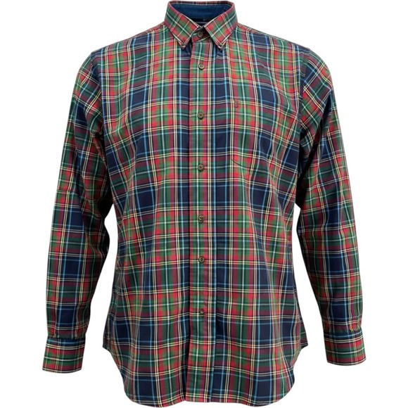 Izod Other - IZOD Mens XXL Tartan Plaid Button Down Shirt Multi Color Cotton Blend Long Sleev